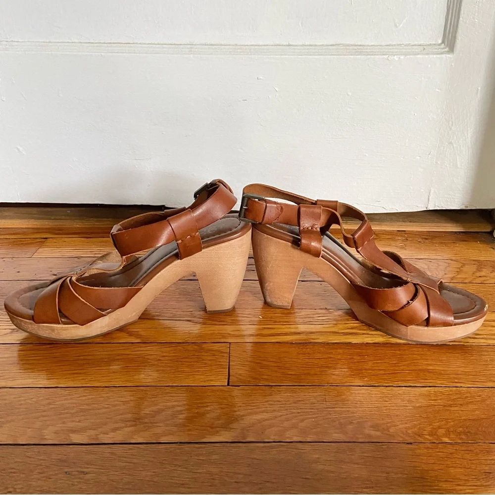 Madewell Brown Leather Heeled Sandals - Picture 8 of 10
